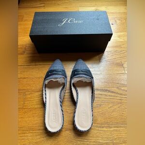 J.Crew Tweed Loafer Mules